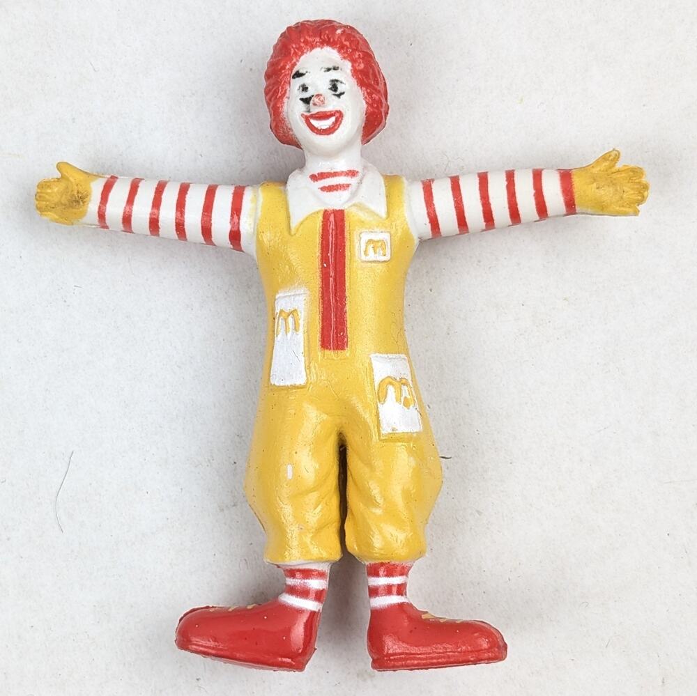 Vintage 1988 McDonalds Ronald McDonald 3 1/2" Flexible Figure